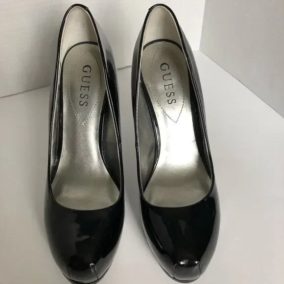 Guess Black Patent Leather 5 Inch Heels, Size 6.5M - Picture 2 of 8